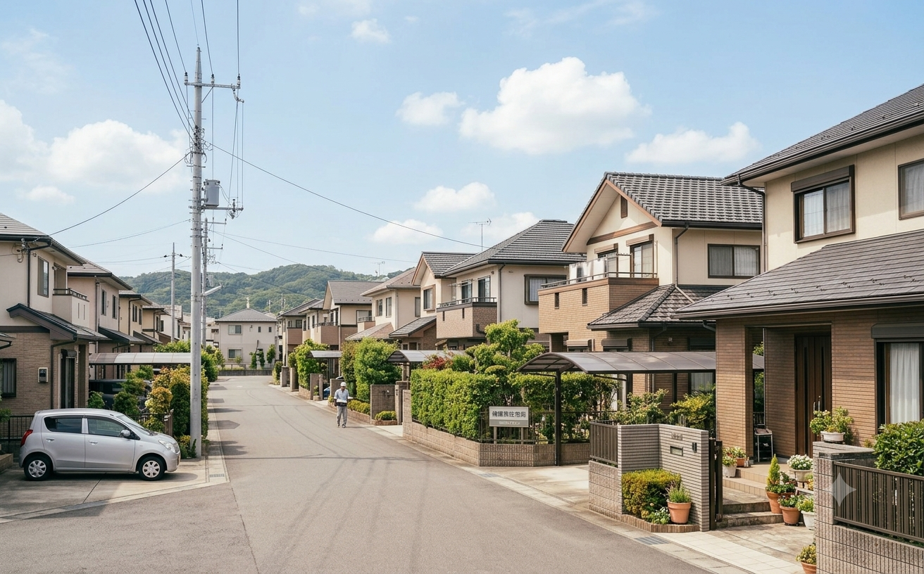 訪問エリアの住宅街